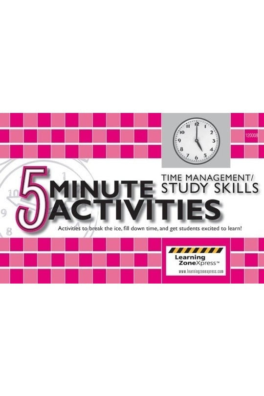 5 Minute Time Management & Study Skills Activities Grades 6-12
