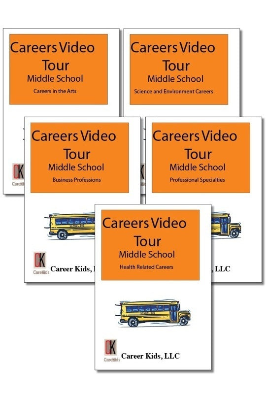 Careers Video Tour DVD Middle School Version 1st Ed Set of 5